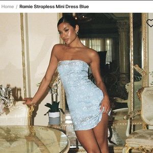 Princess Polly- Ramie strapless dress